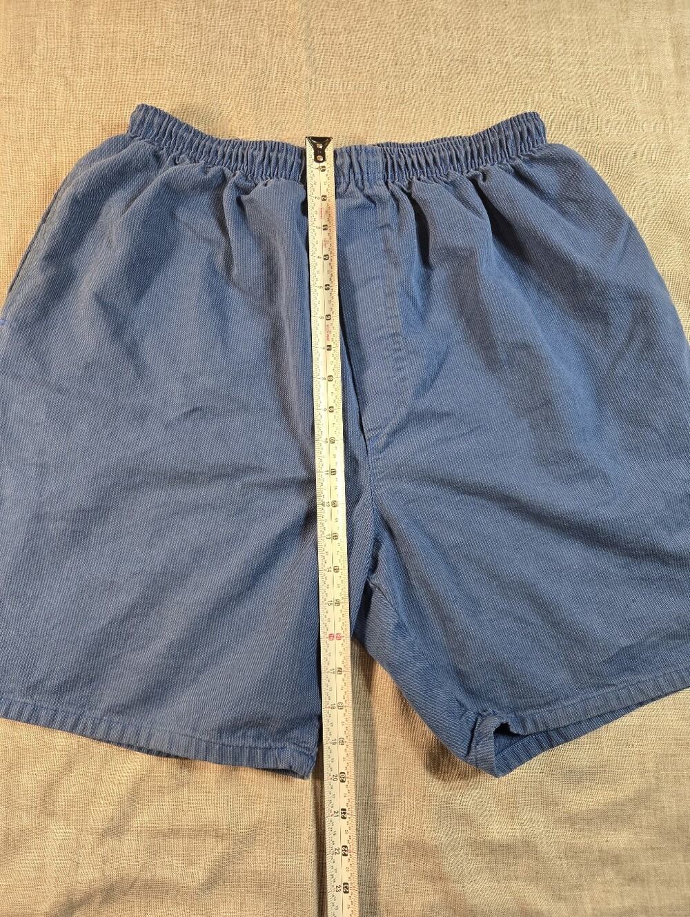 VTG 90s Nike White Tag Corduroy Shorts Mens L Blue Embroidered Swoosh USA Made - Picture 6 of 7